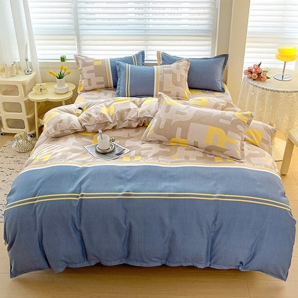 91家纺网 家纺一手货源 找家纺 灿哈2025款磨毛植物羊绒四件套更多花型群下载（新）芊思百媚