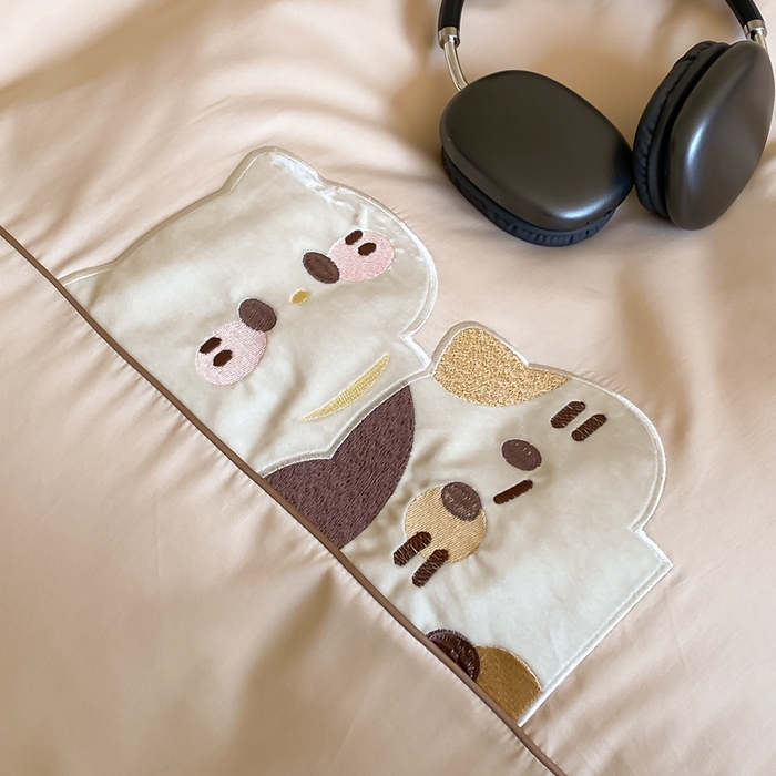 91家纺网 家纺一手货源 找家纺 （总）云栖家居 2024全棉刺绣系列四件套-胖可丁