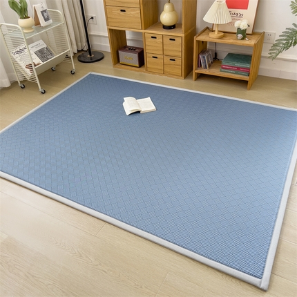 孩子王家纺 2024新款包边工艺凉席地垫打地铺神器 饼干花蓝-宽边