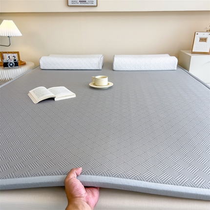 91家纺网 家纺一手货源 找家纺 孩子王家纺 2024新款包边工艺凉席地垫打地铺神器 饼干花灰-宽边