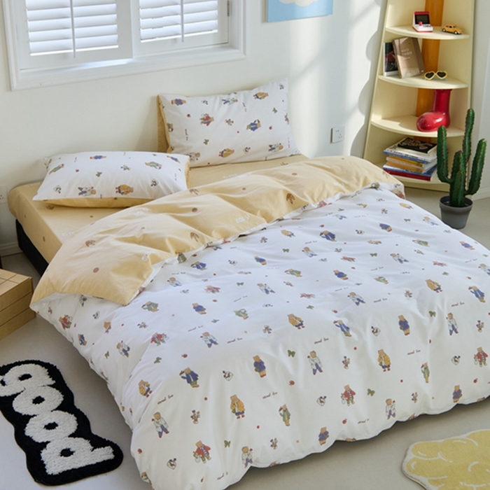 91家纺网 家纺一手货源 找家纺 原研家居 2024新款40支全棉13070印花系列四件套（第4批） 熊先生