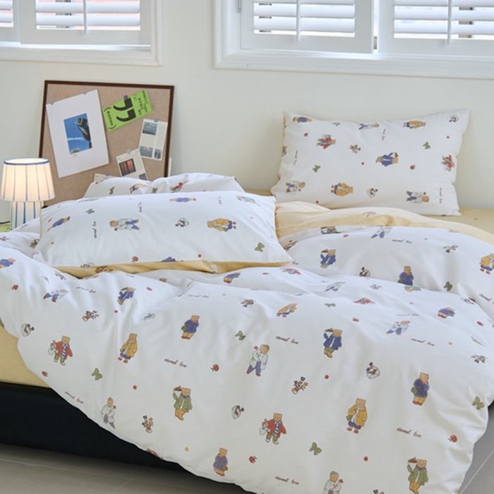 91家纺网 家纺一手货源 找家纺 原研家居 2024新款40支全棉13070印花系列四件套（第4批） 熊先生