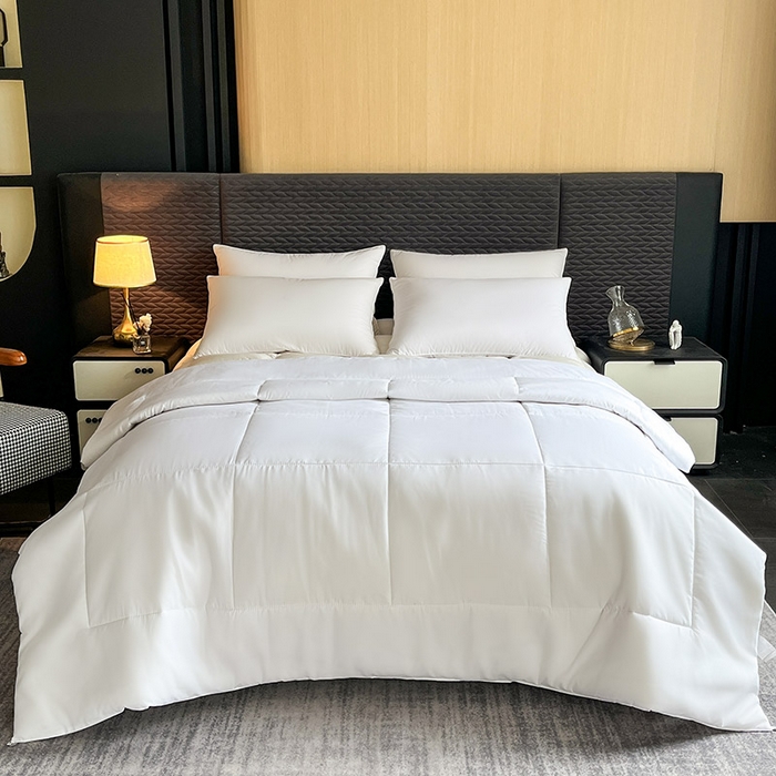 91家纺网 家纺一手货源 找家纺 （总）睡棉坊 2024新款酒店宾馆名宿纯白磨毛被子加厚春秋被芯冬被四季被芯