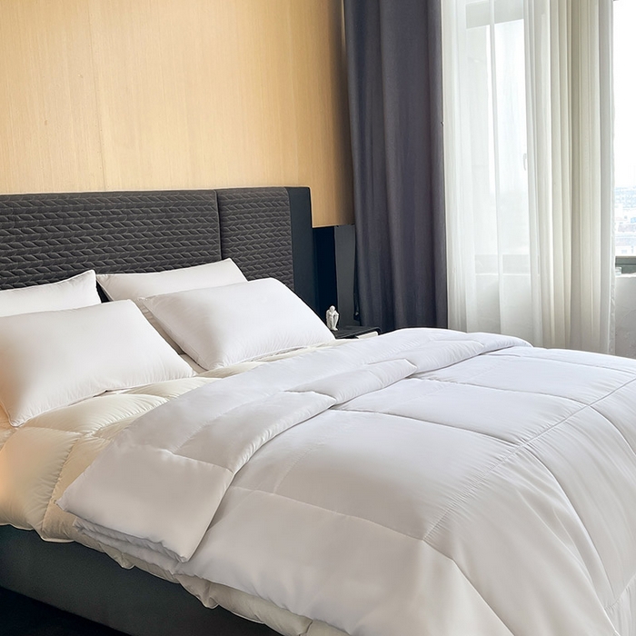 91家纺网 家纺一手货源 找家纺 （总）睡棉坊 2024新款酒店宾馆名宿纯白磨毛被子加厚春秋被芯冬被四季被芯