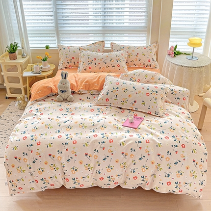 91家纺网 家纺一手货源 找家纺 灿哈2025款磨毛植物羊绒四件套更多花型群下载（新）几何方块