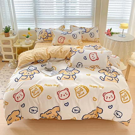 91家纺网 家纺一手货源 找家纺 灿哈2025款磨毛植物羊绒四件套更多花型群下载（新）绿植印画