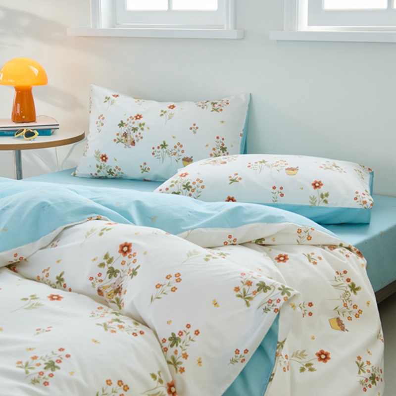 91家纺网 家纺一手货源 找家纺 原研家居 2024新款40支全棉13070印花系列四件套（第4批） 花间小趣