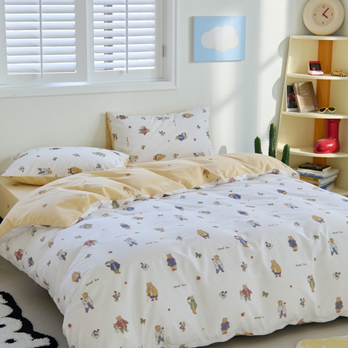 91家纺网 家纺一手货源 找家纺 原研家居 2024新款40支全棉13070印花系列四件套（第4批） 熊先生