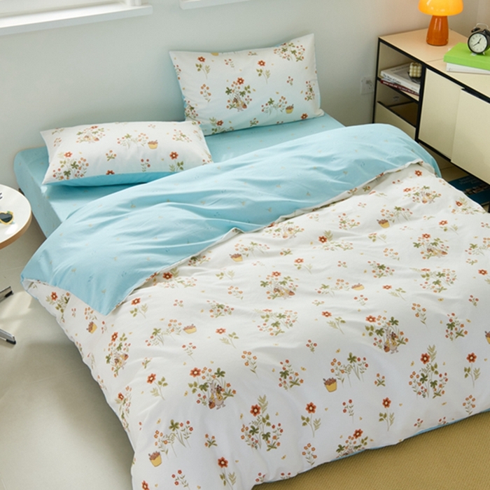 91家纺网 家纺一手货源 找家纺 原研家居 2024新款40支全棉13070印花系列四件套（第4批） 花间小趣