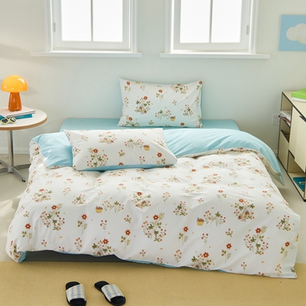 91家纺网 家纺一手货源 找家纺 原研家居 2024新款40支全棉13070印花系列四件套（第4批） 花间小趣