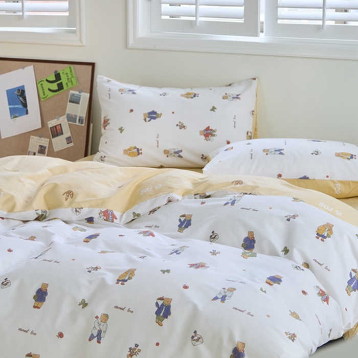 91家纺网 家纺一手货源 找家纺 原研家居 2024新款40支全棉13070印花系列四件套（第4批） 熊先生