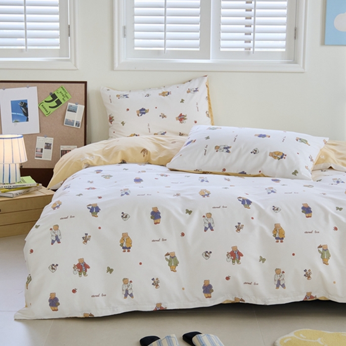 91家纺网 家纺一手货源 找家纺 原研家居 2024新款40支全棉13070印花系列四件套（第4批） 熊先生