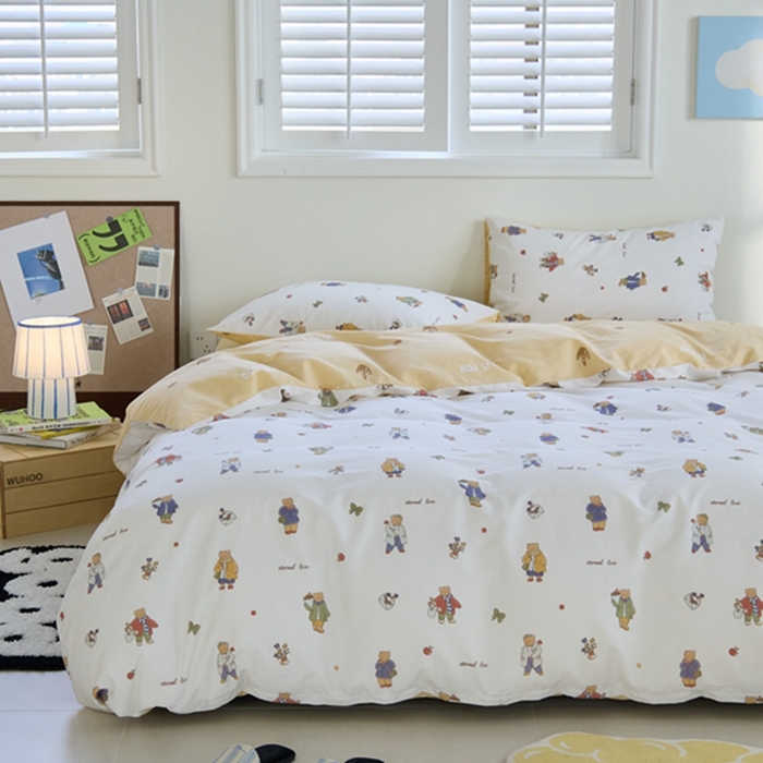 91家纺网 家纺一手货源 找家纺 原研家居 2024新款40支全棉13070印花系列四件套（第4批） 熊先生