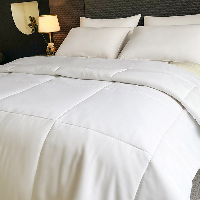 91家纺网 家纺一手货源 找家纺 （总）睡棉坊 2024新款酒店宾馆名宿纯白磨毛被子加厚春秋被芯冬被四季被芯