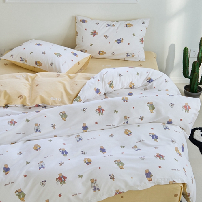 91家纺网 家纺一手货源 找家纺 原研家居 2024新款40支全棉13070印花系列四件套（第4批） 熊先生