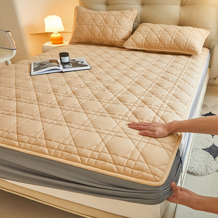 91家纺网 家纺一手货源 找家纺 （总）3C 2024新款A类高透气纯棉棉花单床笠-好眠