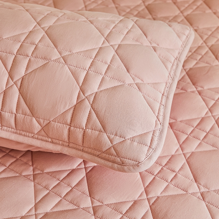 91家纺网 家纺一手货源 找家纺 3C 2024新款A类高透气纯棉棉花单床笠-好眠 柔密粉