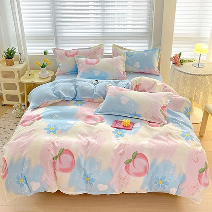 91家纺网 家纺一手货源 找家纺 灿哈2025款磨毛植物羊绒四件套更多花型群下载（新）方格日记