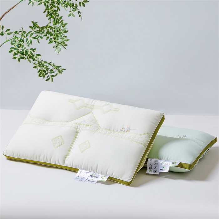 91家纺网 家纺一手货源 找家纺 爱尚家枕芯 2024新款天然植物茶香枕 嫩茶色48*74cm