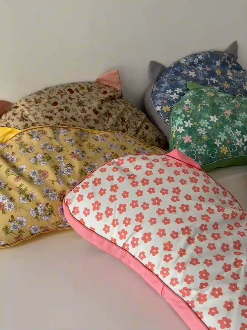 91家纺网 家纺一手货源 找家纺 （总）她喜爱枕芯枕头 2024新款韩式猫耳朵全荞麦枕