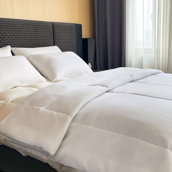 91家纺网 家纺一手货源 找家纺 （总）睡棉坊 2024新款酒店宾馆名宿纯白磨毛被子加厚春秋被芯冬被四季被芯