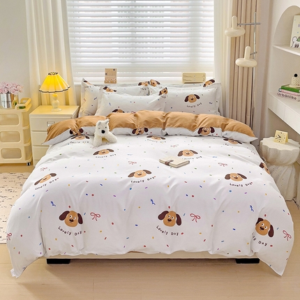 91家纺网 家纺一手货源 找家纺 灿哈2025款磨毛植物羊绒四件套更多花型群下载（新）开心日记