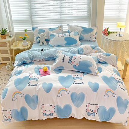 91家纺网 家纺一手货源 找家纺 灿哈2025款磨毛植物羊绒四件套更多花型群下载（新）贝诺灰