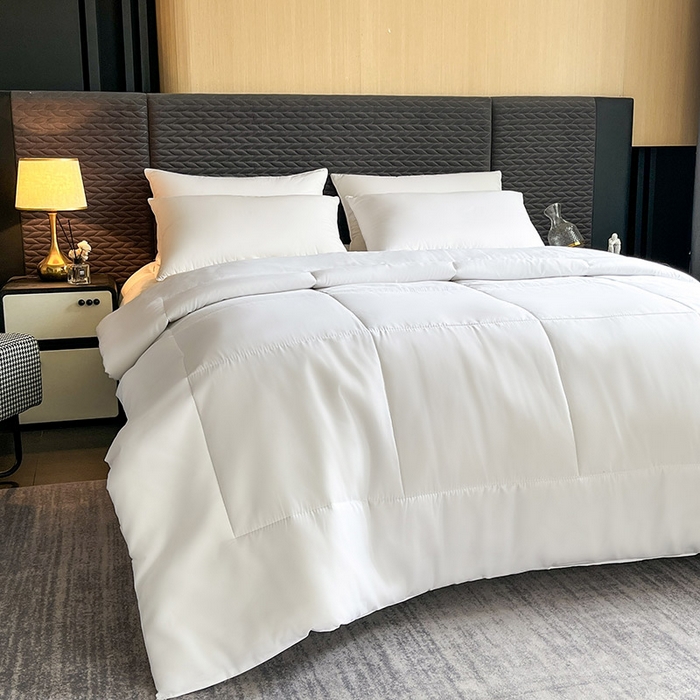 91家纺网 家纺一手货源 找家纺 （总）睡棉坊 2024新款酒店宾馆名宿纯白磨毛被子加厚春秋被芯冬被四季被芯