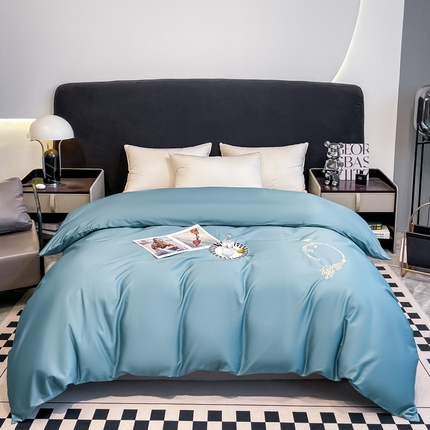 （总）艾迪尚家纺 2025新款120S刺绣长绒棉单被套