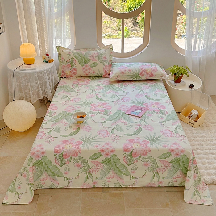 91家纺网 家纺一手货源 找家纺 家贝爱 2024新款原棉老粗布床单 炫彩