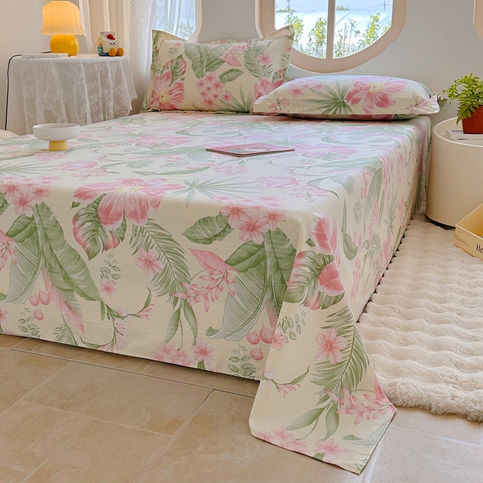 91家纺网 家纺一手货源 找家纺 家贝爱 2024新款原棉老粗布床单 炫彩