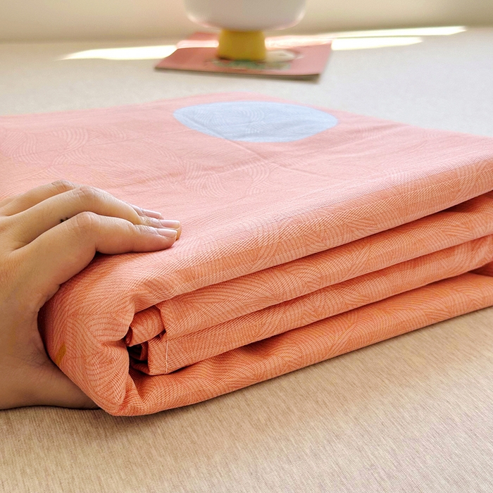 91家纺网 家纺一手货源 找家纺 家贝爱 2024新款原棉老粗布床单 枫叶情