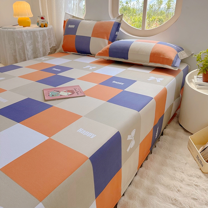 91家纺网 家纺一手货源 找家纺 家贝爱 2024新款原棉老粗布床单 欢乐结