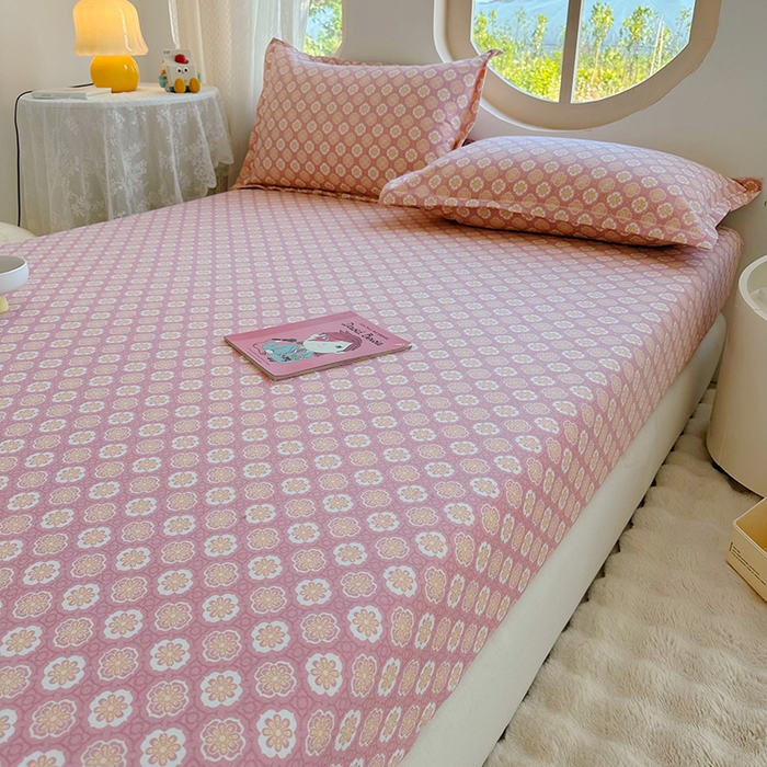 91家纺网 家纺一手货源 找家纺 家贝爱 2024新款原棉老粗布床笠 芳华