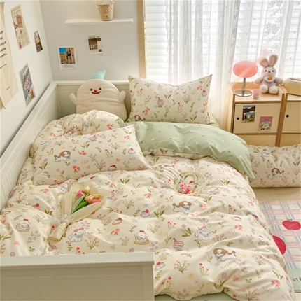 91家纺网 家纺一手货源 找家纺 （总）寻米 2024新款全棉印花四件套