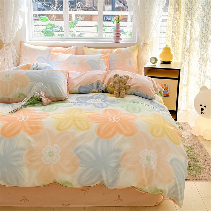 91家纺网 家纺一手货源 找家纺 本制 2024新款12868全棉印花四件套 初萱