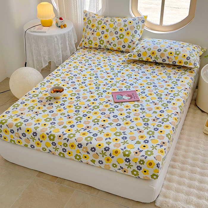 91家纺网 家纺一手货源 找家纺 家贝爱 2024新款原棉老粗布床笠 浅夏