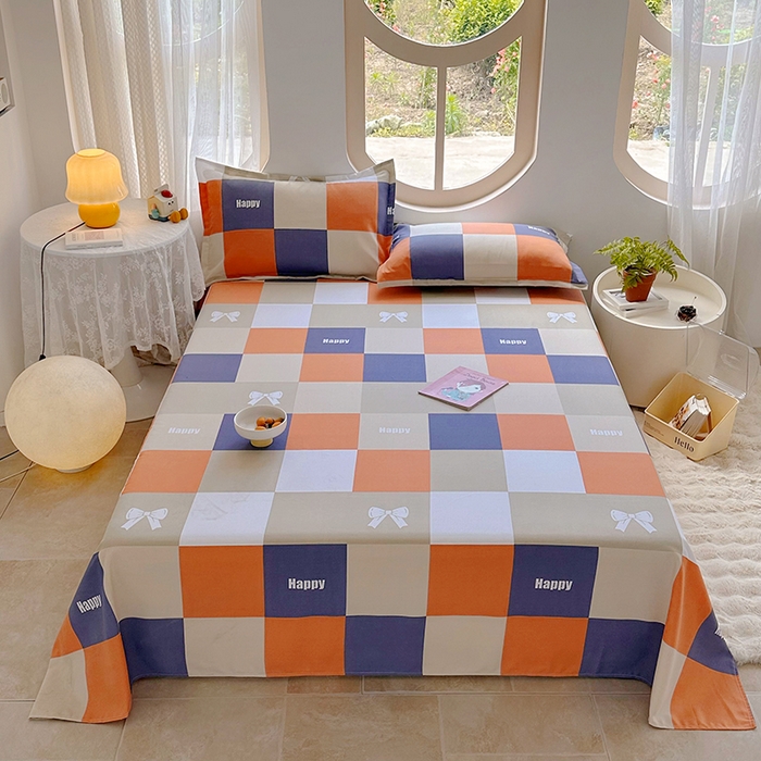 91家纺网 家纺一手货源 找家纺 家贝爱 2024新款原棉老粗布床单 欢乐结