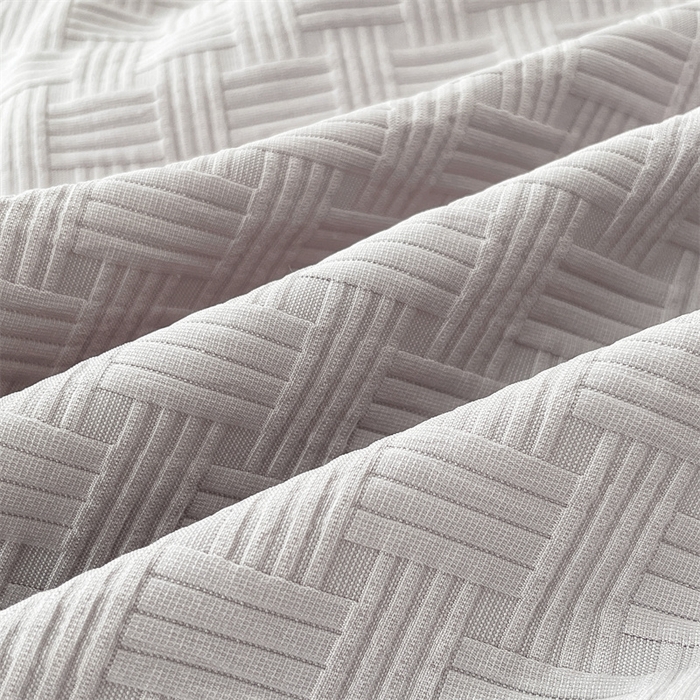 91家纺网 家纺一手货源 找家纺 梦舒羽 2025新款魔方格泡泡大提花床笠华夫格床垫保护套 华夫格纯色-浅灰色