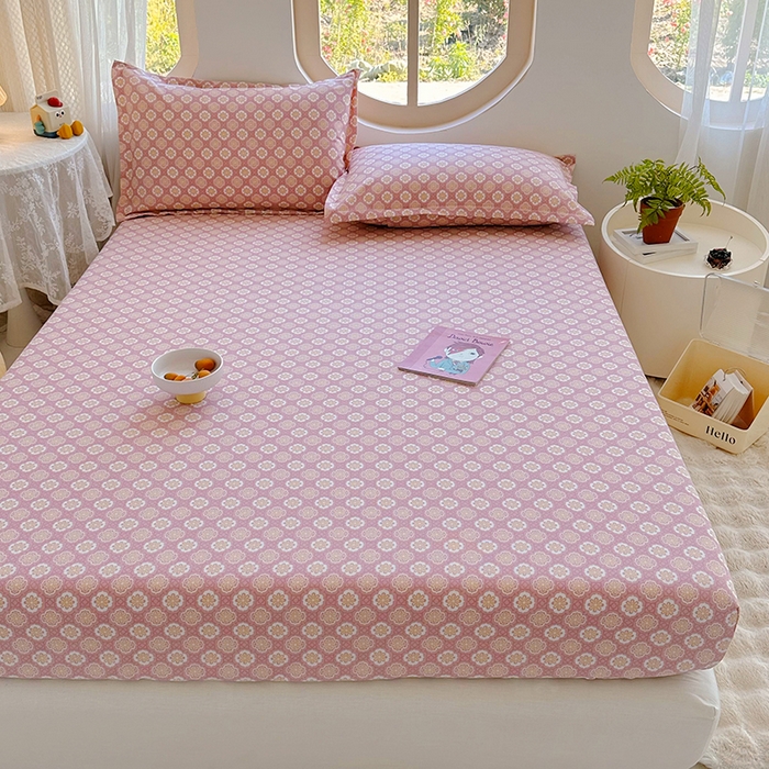 91家纺网 家纺一手货源 找家纺 家贝爱 2024新款原棉老粗布床笠 芳华