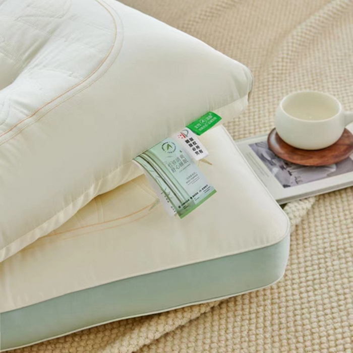 91家纺网 家纺一手货源 找家纺 （总）其乐枕芯 2024新款国风玉竹金蚕护颈枕枕头枕芯超30天不退不换 