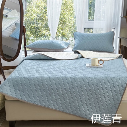 91家纺网 家纺一手货源 找家纺 玖玖爱家纺 2024新款黑科技高分子乳胶凉席高冷席系列 伊莲青