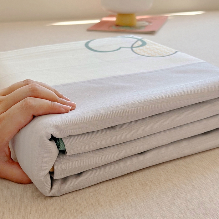 91家纺网 家纺一手货源 找家纺 家贝爱 2024新款原棉老粗布床单 好心情