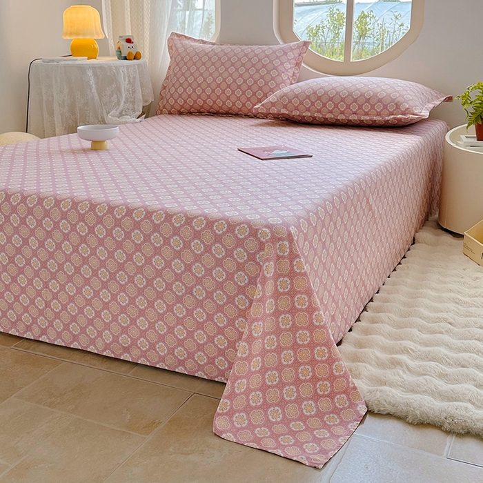 91家纺网 家纺一手货源 找家纺 家贝爱 2024新款原棉老粗布床单 芳华