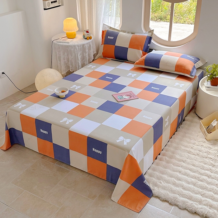 91家纺网 家纺一手货源 找家纺 家贝爱 2024新款原棉老粗布床单 欢乐结