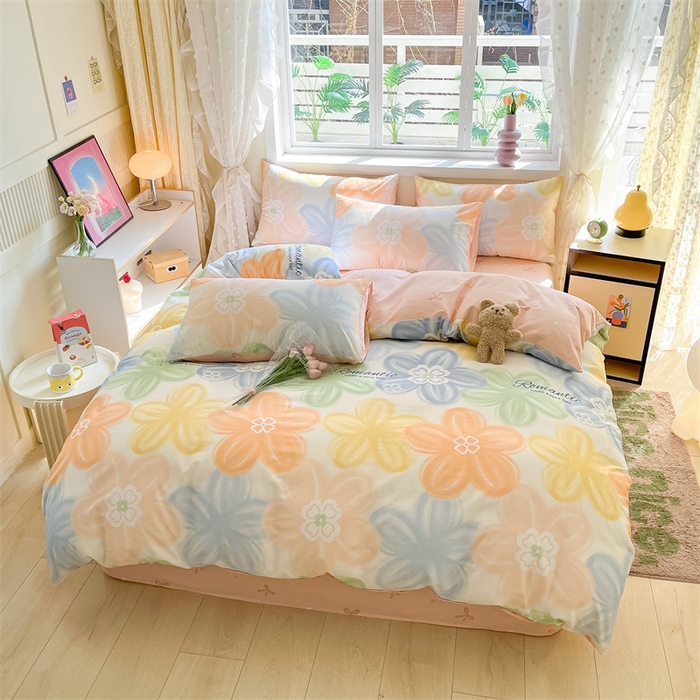 91家纺网 家纺一手货源 找家纺 本制 2024新款12868全棉印花四件套 初萱