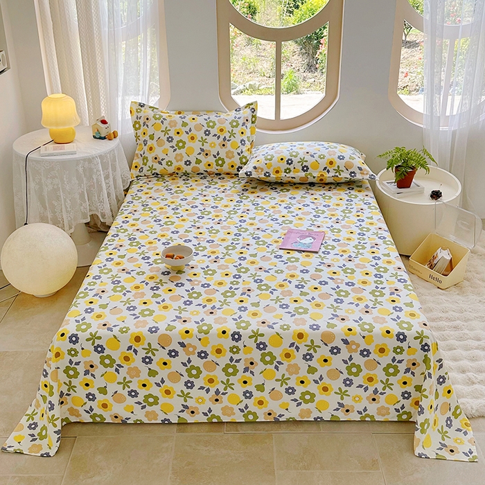 91家纺网 家纺一手货源 找家纺 家贝爱 2024新款原棉老粗布床单 浅夏