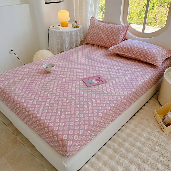 91家纺网 家纺一手货源 找家纺 家贝爱 2024新款原棉老粗布床笠 芳华