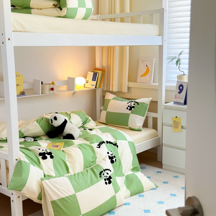 91家纺网 家纺一手货源 找家纺 锦觅 2024新款学生季全棉小清新绣花时尚复古卡通三件套四件套 调皮国宝