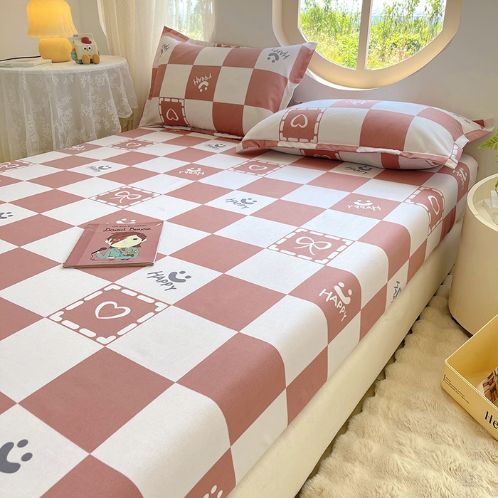 91家纺网 家纺一手货源 找家纺 家贝爱 2024新款原棉老粗布床笠 简爱